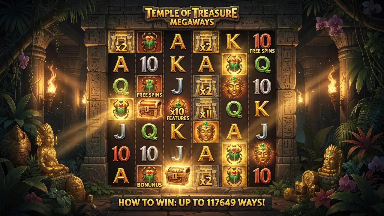 Temple of Treasure Megaways Slot Review: Free Play Demo, Bonus Features and How to Win